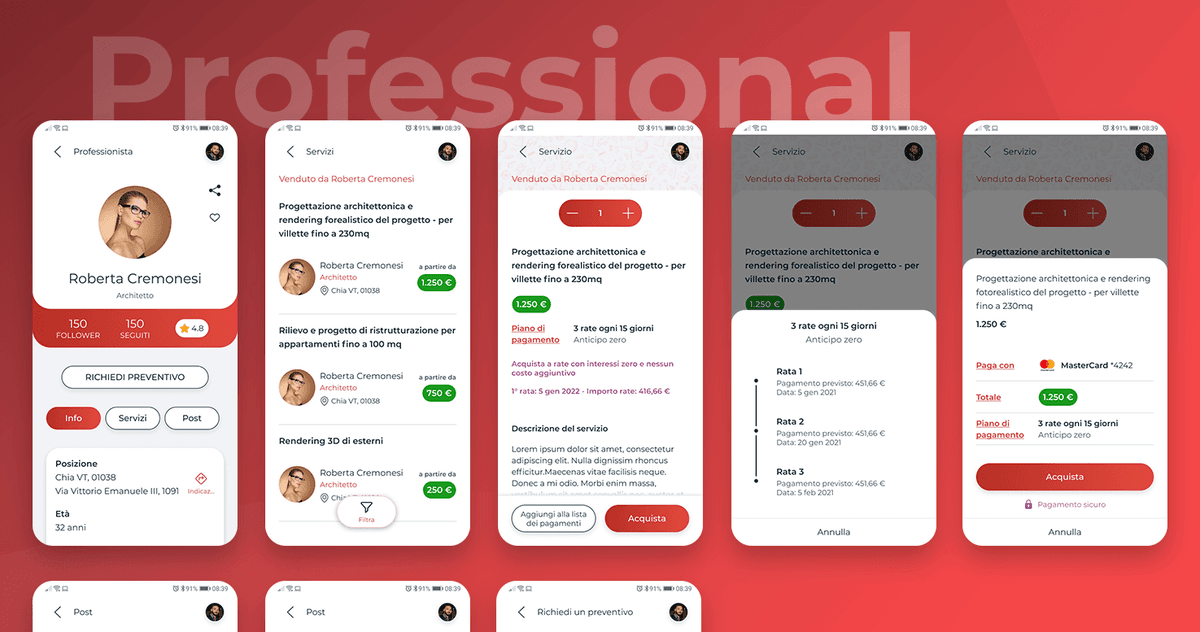 Progetto studente — App professionale