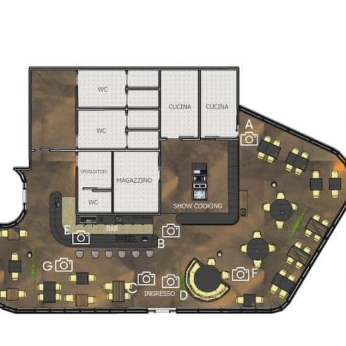 Progetto di interior design realizzato da uno studente EULE