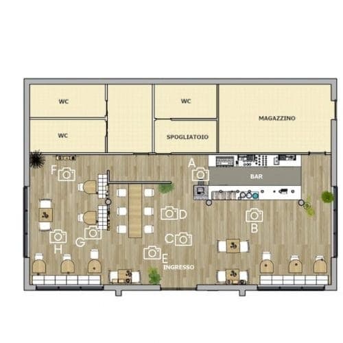Progetto di interior design realizzato da uno studente EULE