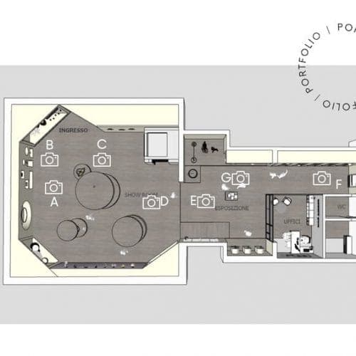 Progetto di interior design realizzato da uno studente EULE